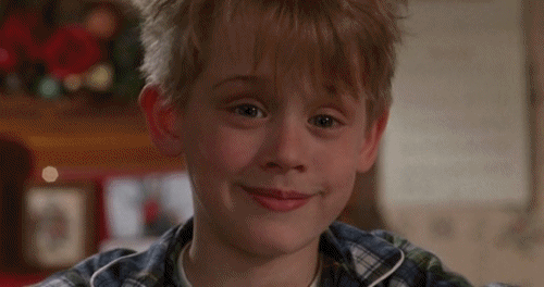 GIF hehe : hehe, eheh, Macaulay, Culkin, sourcil, eyebrow