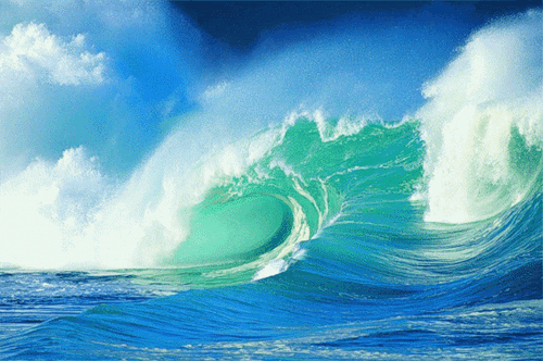 GIF sea : sea, mer, wave, vague