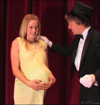 GIF magie : magie, pregnant, trash, enceinte, 5secondsfilm
